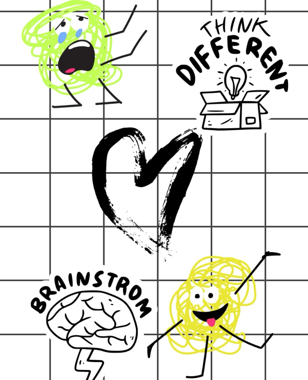 Teen / Youth Guided Journal for Goal Planning and Self-Discovery I Black and White: Youth Journal I